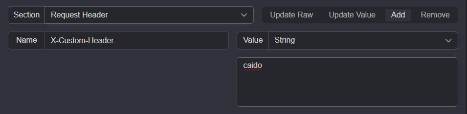 Adding and naming the header.